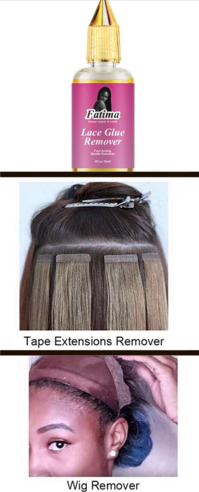 Wig & extensions glue remover