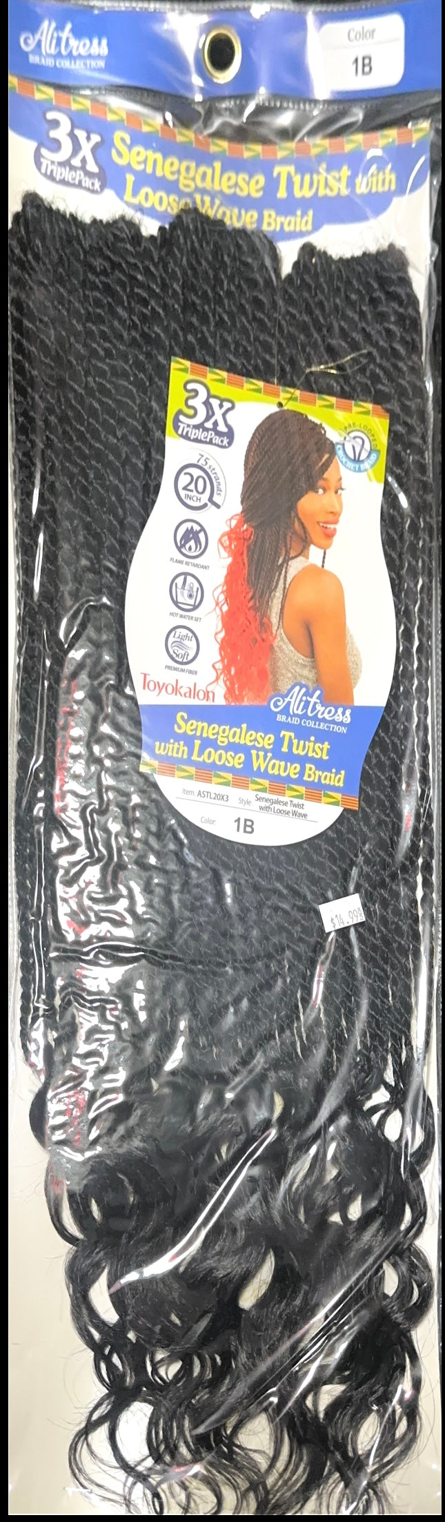 3X Senegalese twist with loose wave crochet