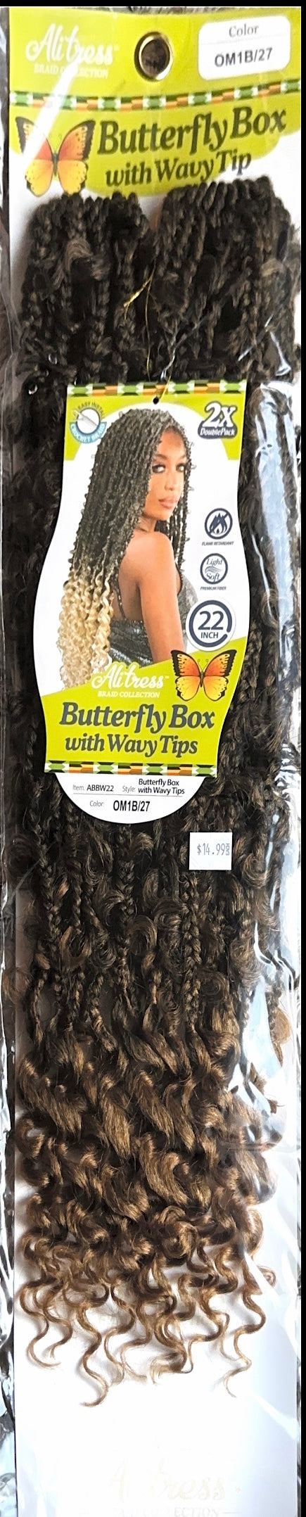 butterfly box with wavy tips