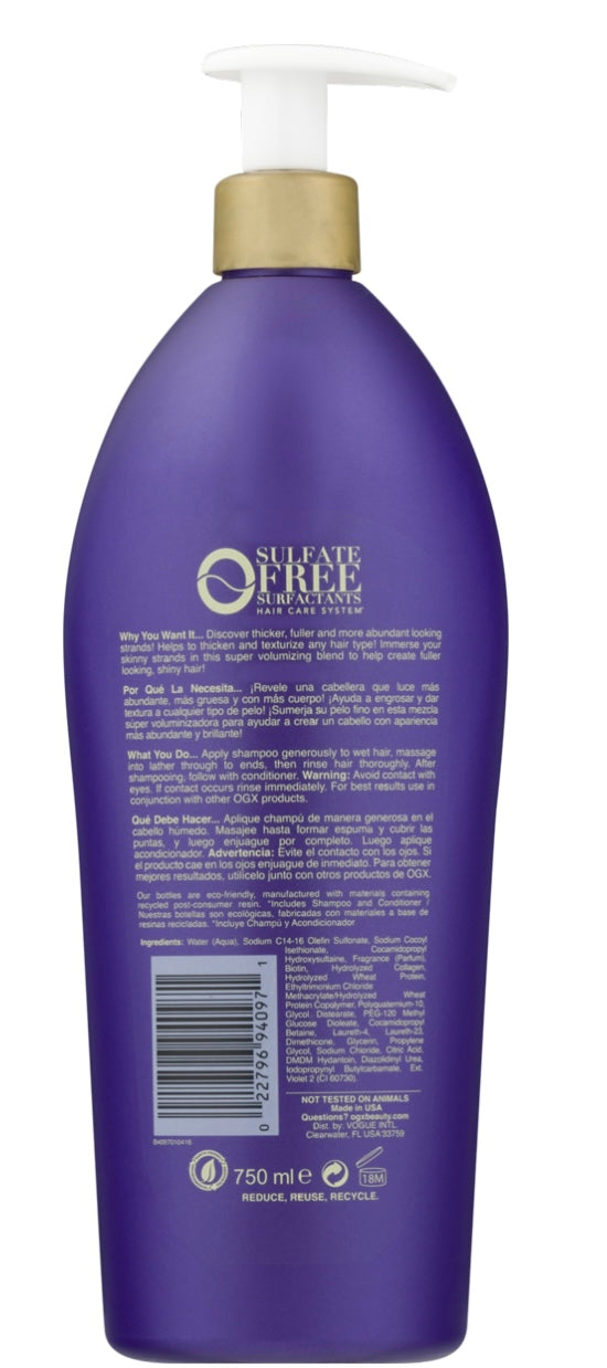 Biotin and collagen shampoo