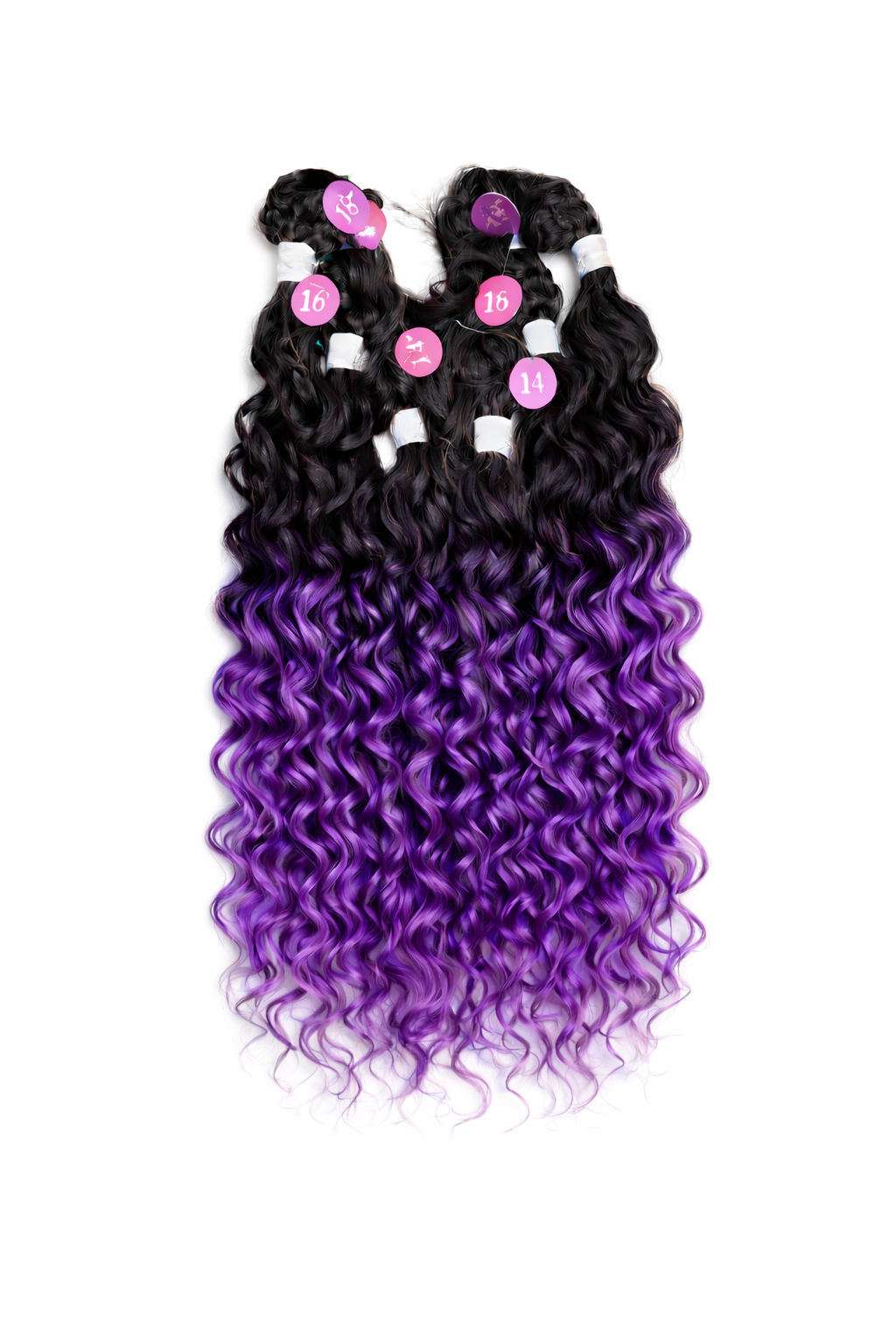 Remi touch Brazilian 8pcs bundle beach curl with top closure and bangs