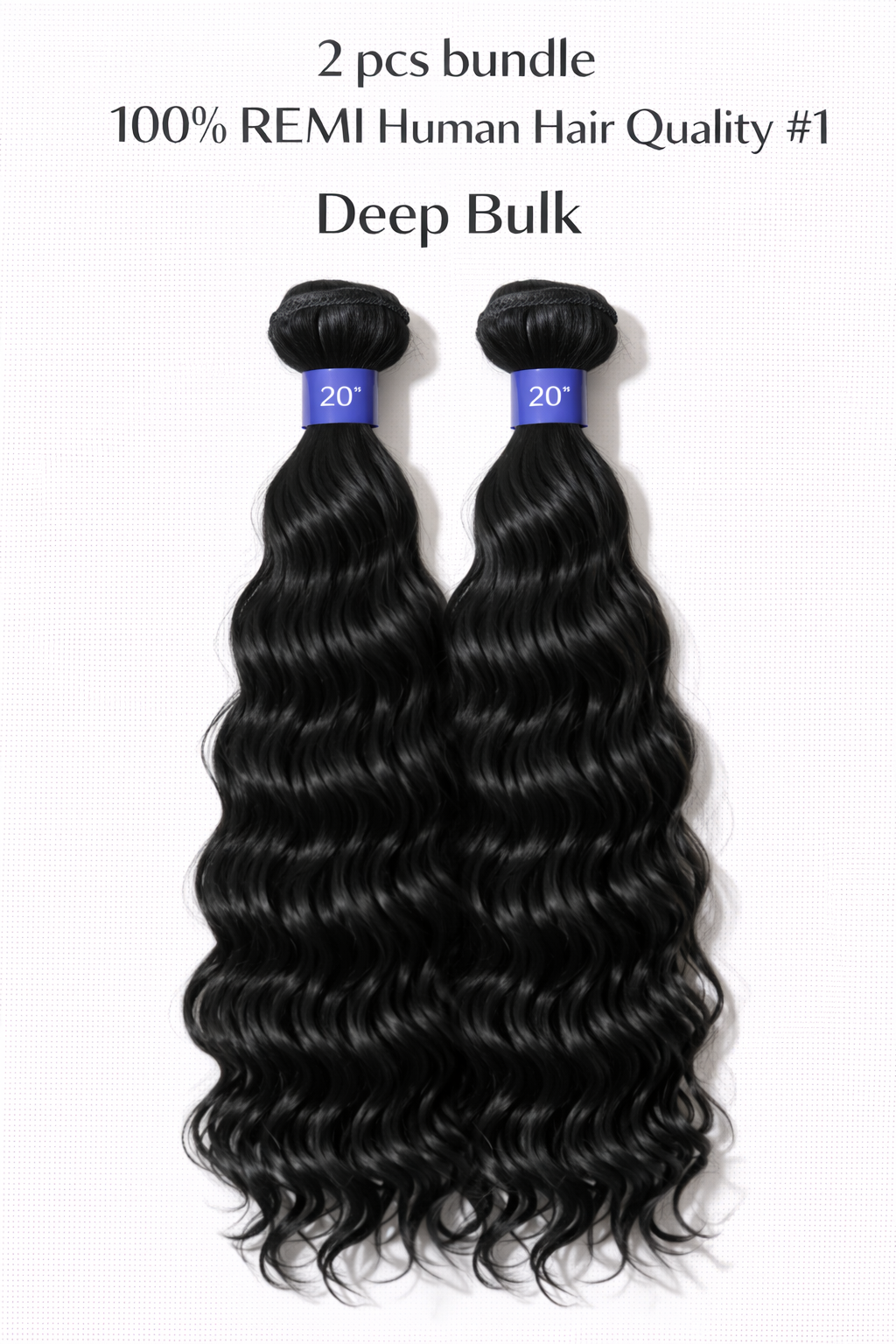 remi sense deep bulk human braiding hair 20"
