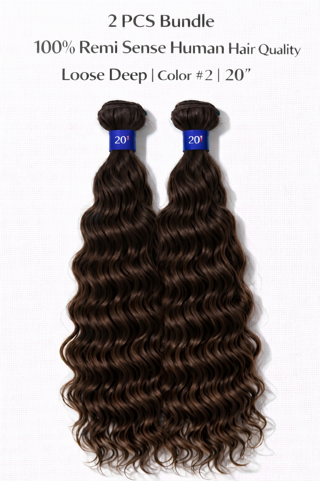 remi sense loose deep bulk human hair 20-22”