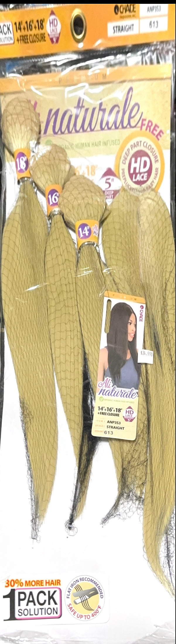 ali naturale organic human hair infused straight
