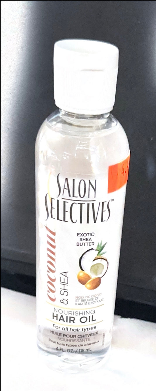 salon selectives coconut & shea hair oil