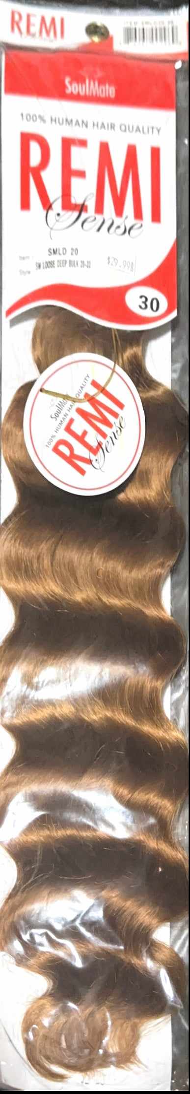 remi sense loose deep bulk human hair 20-22”