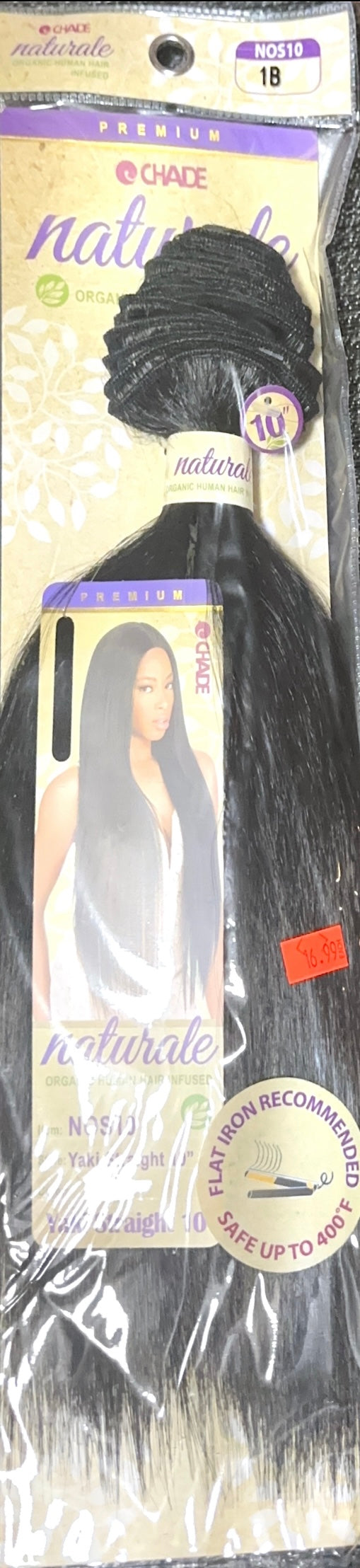 naturale organic infused human hair yaki straight 10”