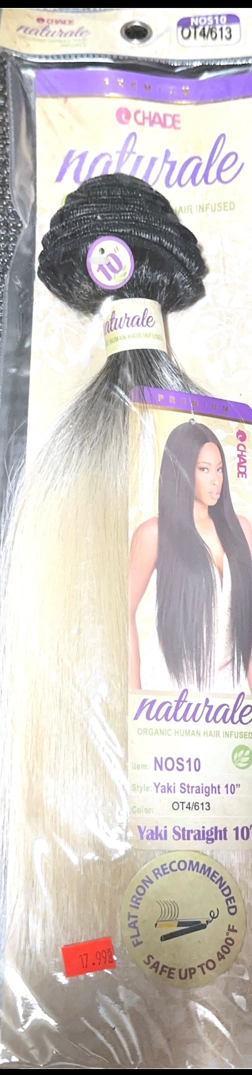 naturale organic infused human hair yaki straight 10”