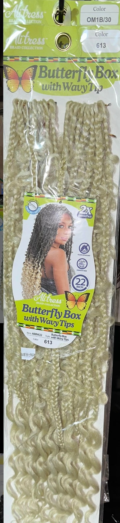 butterfly box with wavy tips