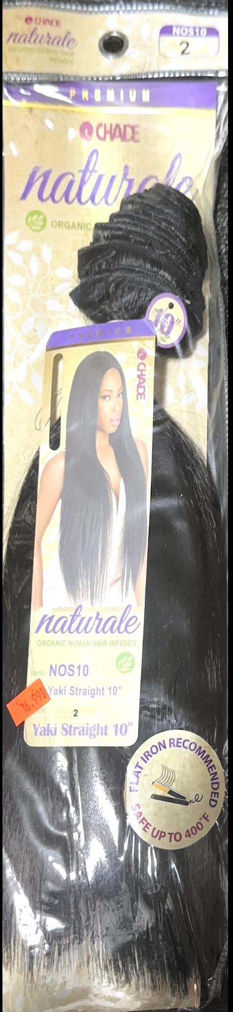 naturale organic infused human hair yaki straight 10”