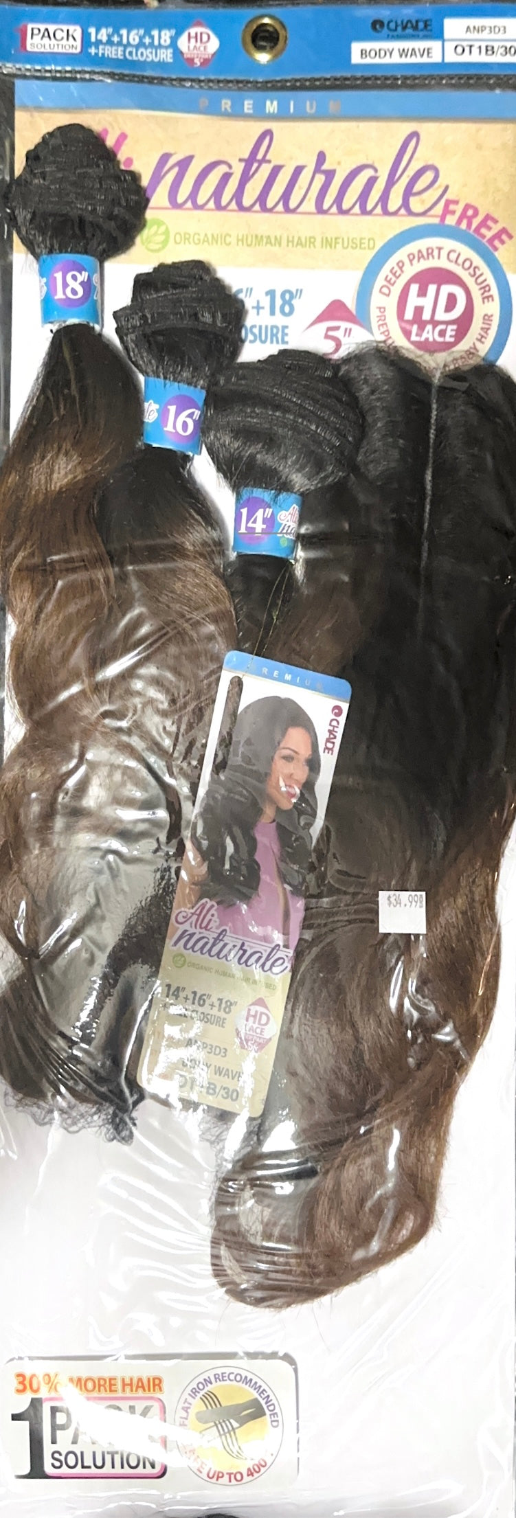 ali naturale organic human hair infused body wave