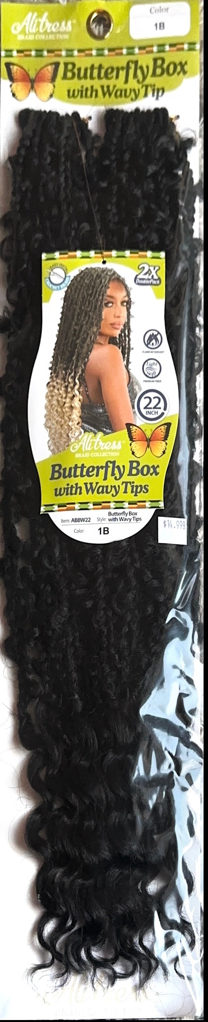 butterfly box with wavy tips