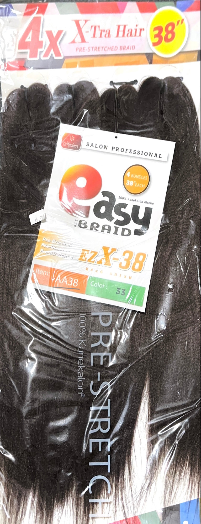 Easy 4X pre-stretched hair