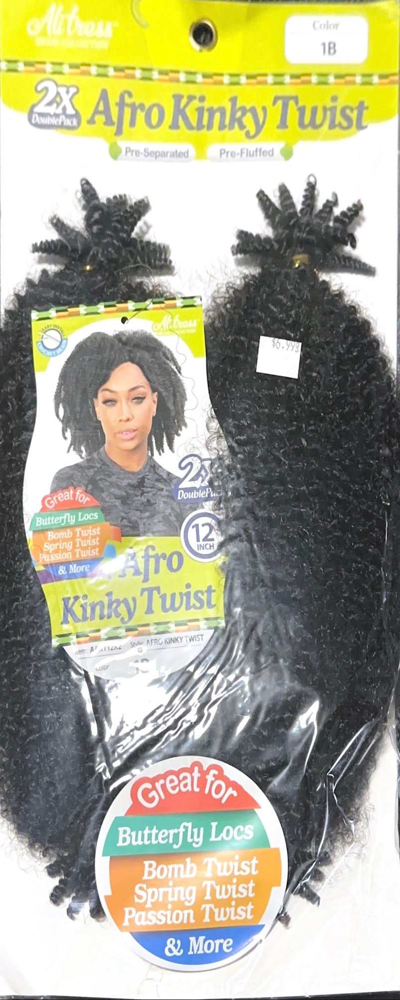 2X afro kinky twist 12"