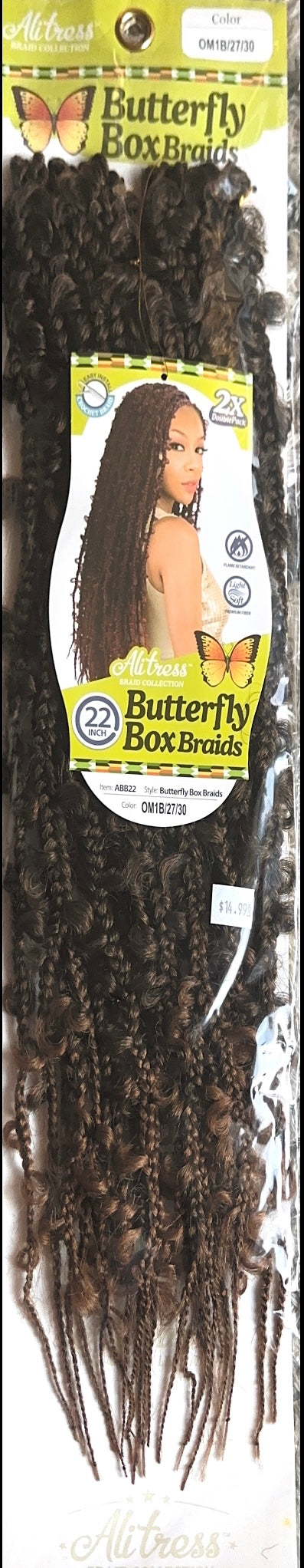 butterfly box braids 22"