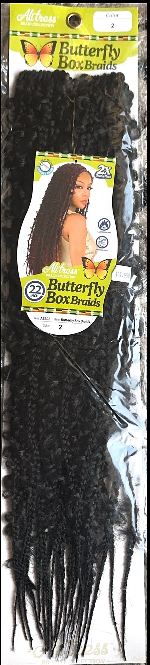butterfly box braids 22"