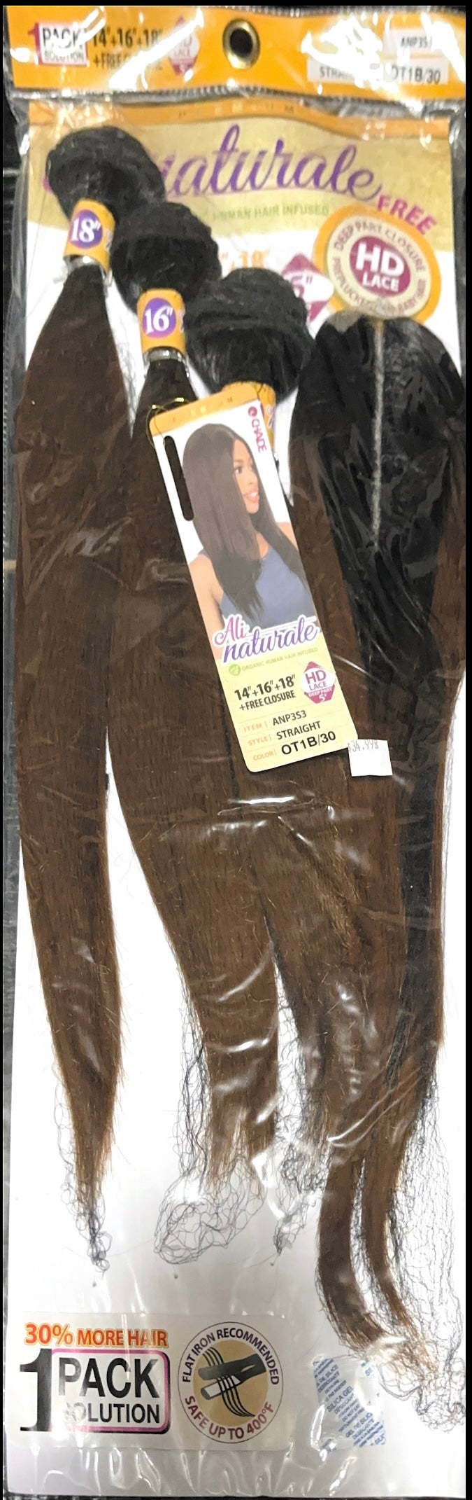 ali naturale organic human hair infused straight
