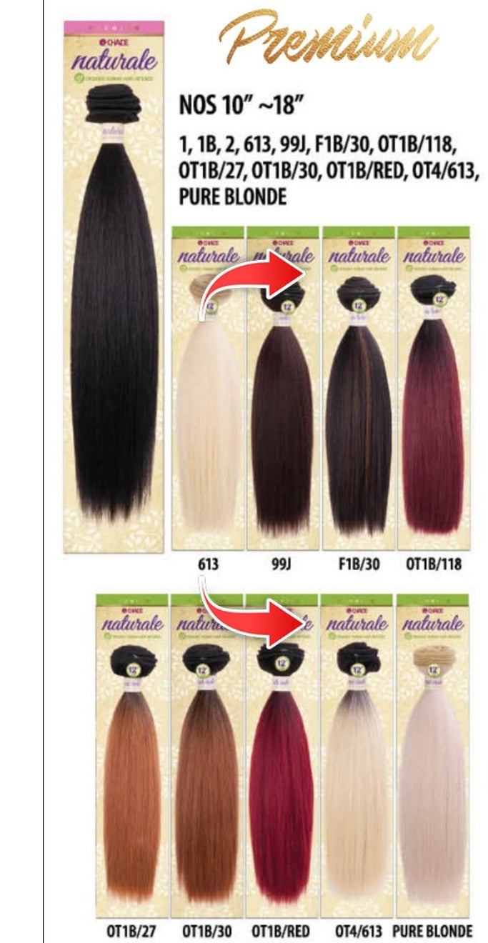 naturale organic infused human hair yaki straight 10”