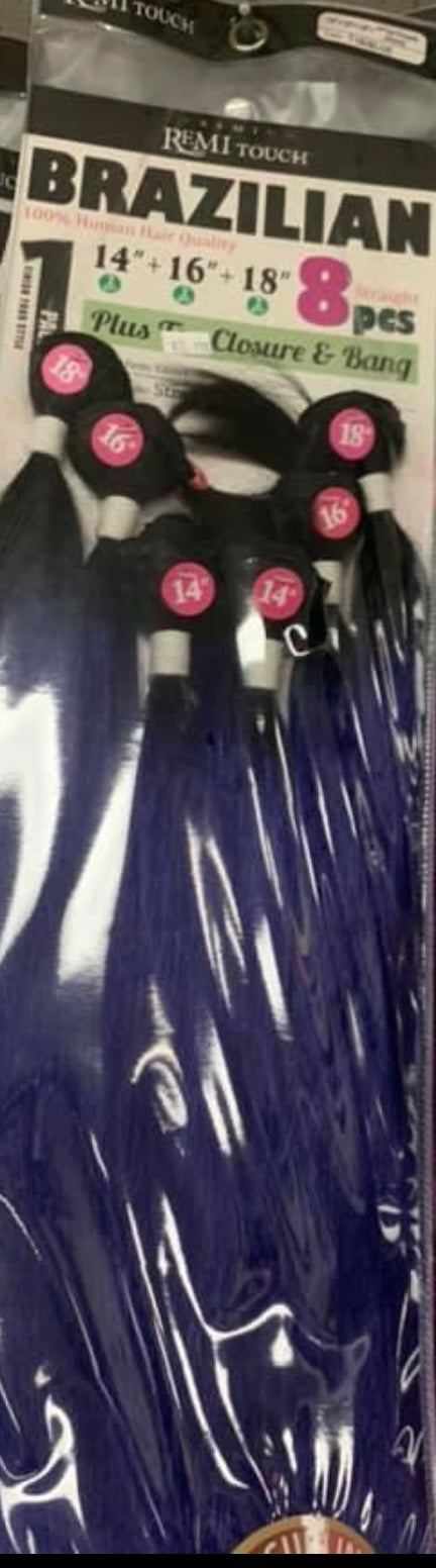 Remi touch Brazilian straight with closure and bangs