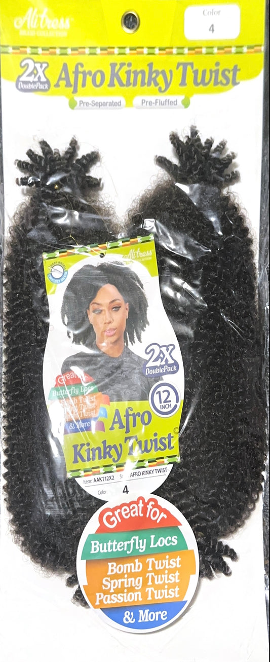 2X afro kinky twist 12"