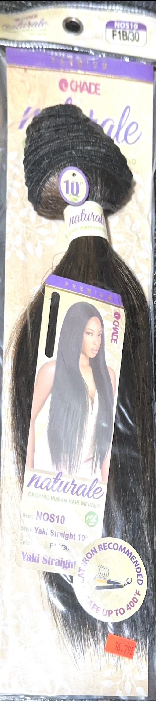 naturale organic infused human hair yaki straight 10”