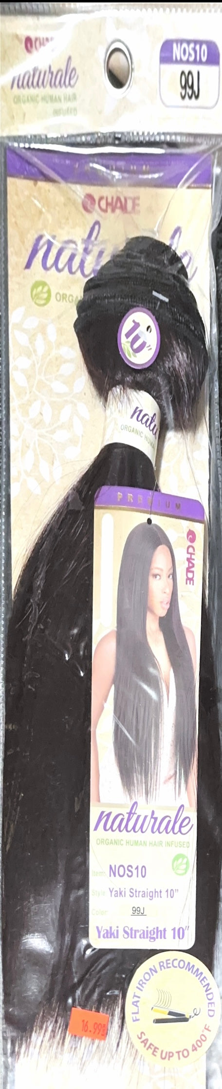 naturale organic infused human hair yaki straight 10”