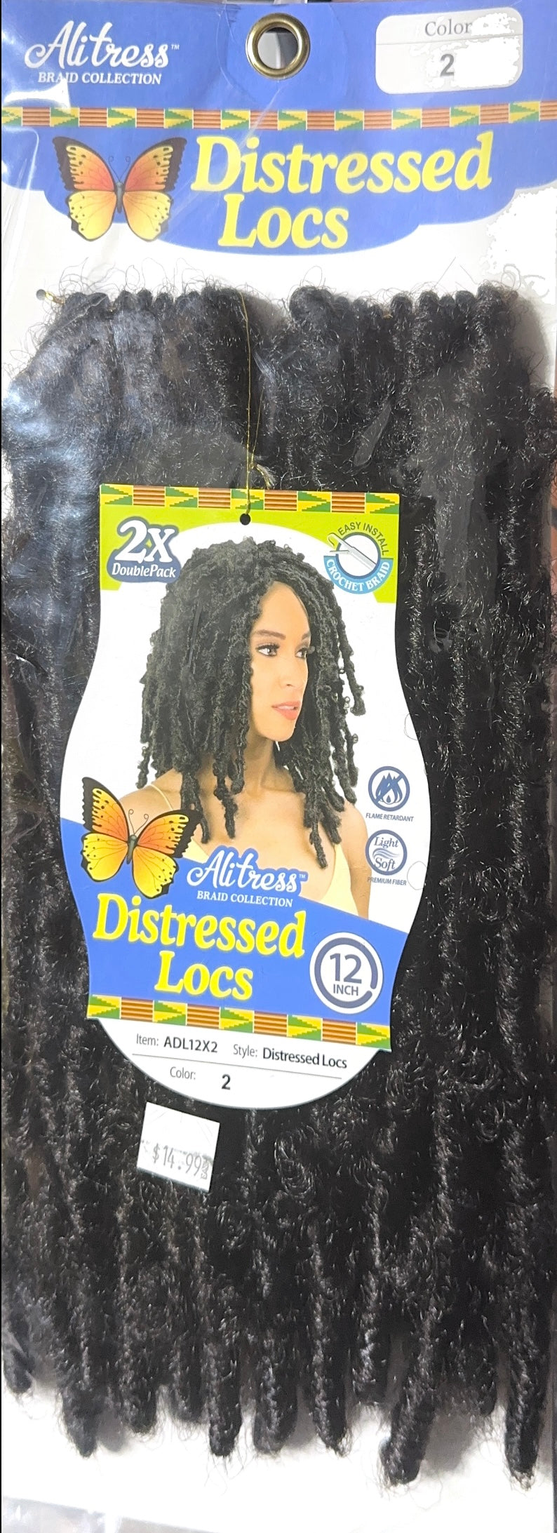 distressed locs 12" 2bundle pack