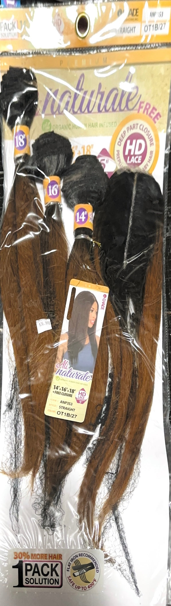 ali naturale organic human hair infused straight