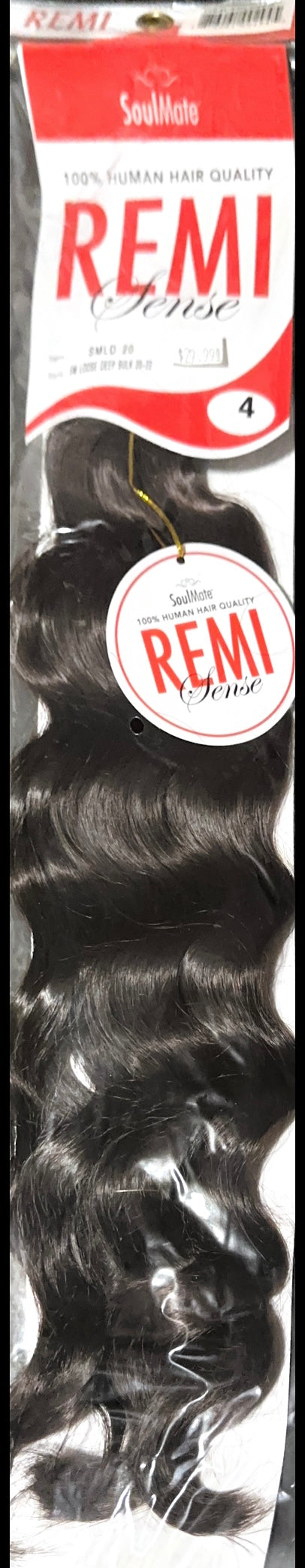 remi sense loose deep bulk human hair 20-22”