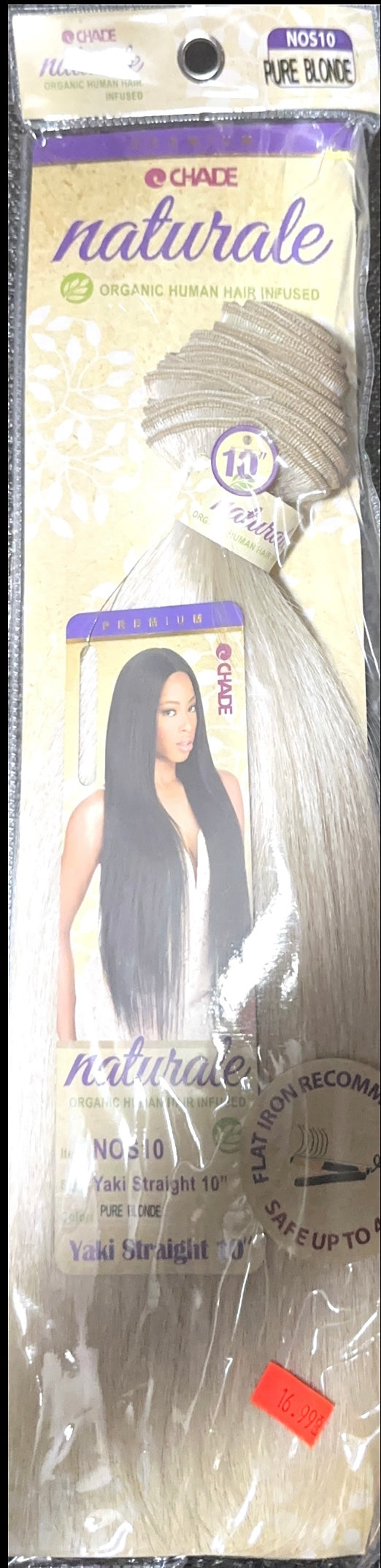 naturale organic infused human hair yaki straight 10”