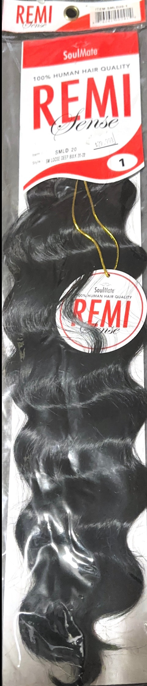 remi sense loose deep bulk human hair 20-22”