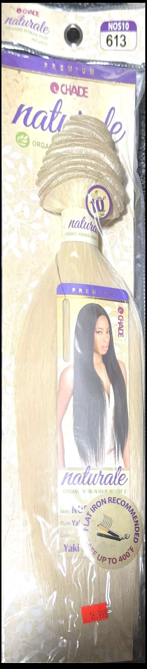 naturale organic infused human hair yaki straight 10”