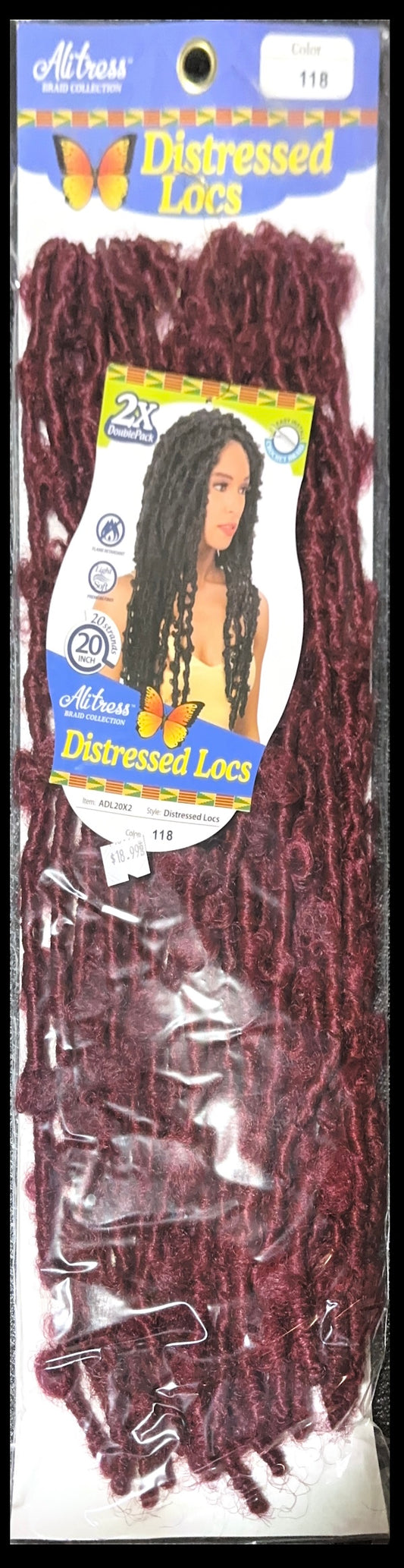 Distressed locs 20” 2bundle pack