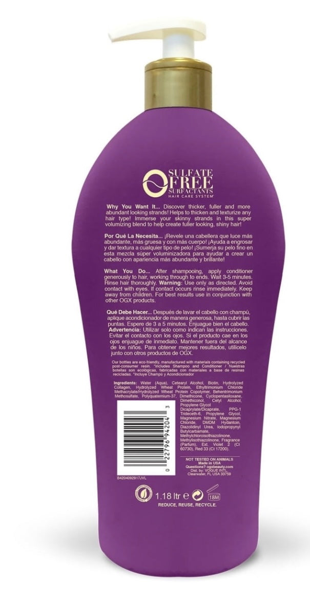 Biotin and collagen conditioner