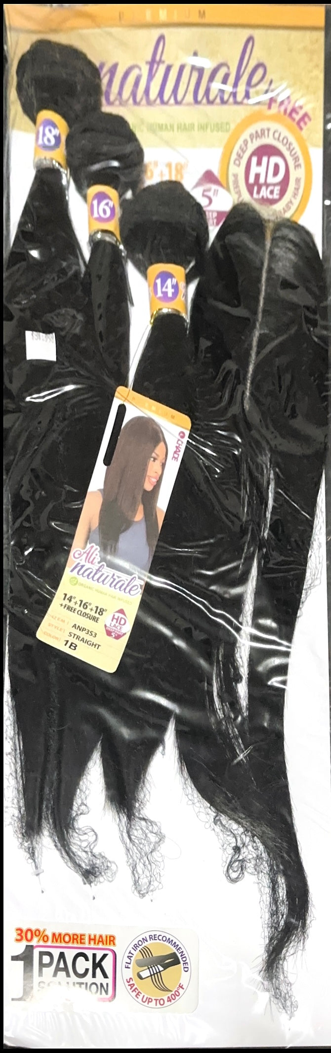 ali naturale organic human hair infused straight
