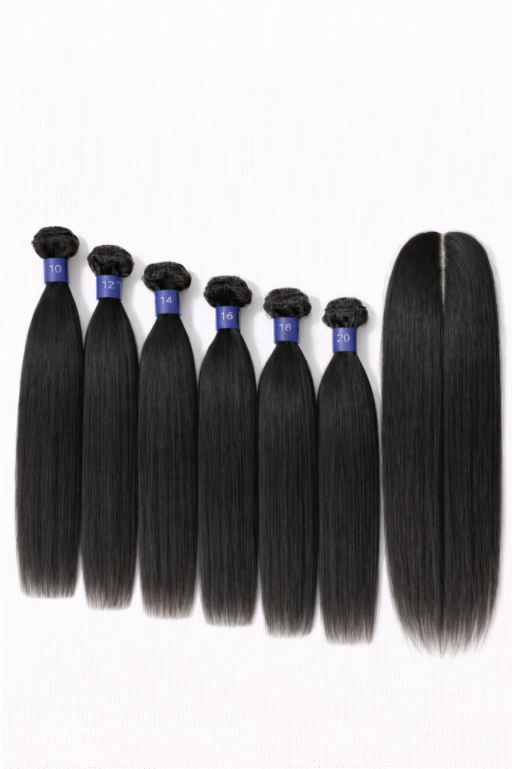 8pcs Remi touch 100% human hair quality Brazilian straight with closure and bangs