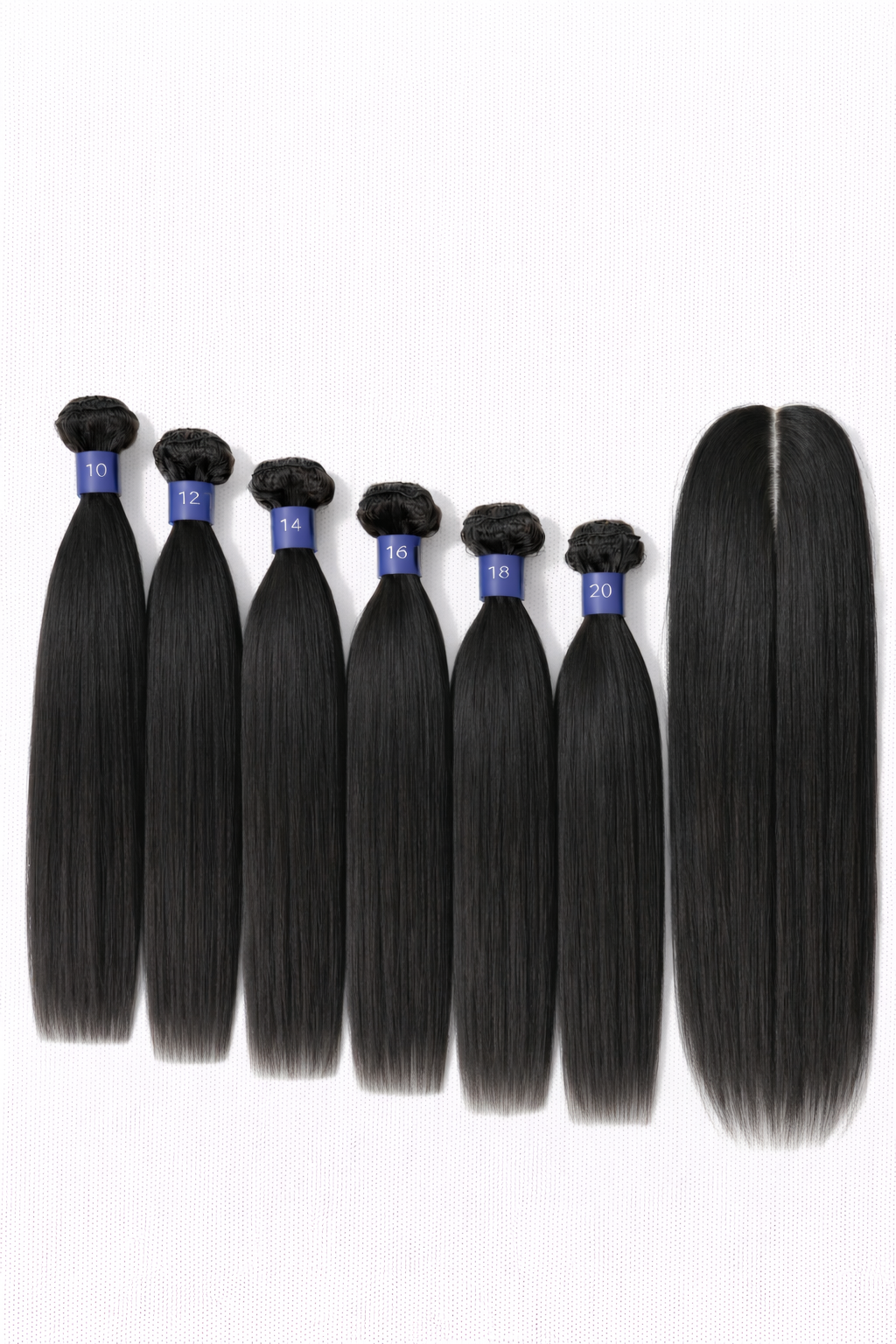 8pcs Remi touch 100% human hair quality Brazilian straight with closure and bangs