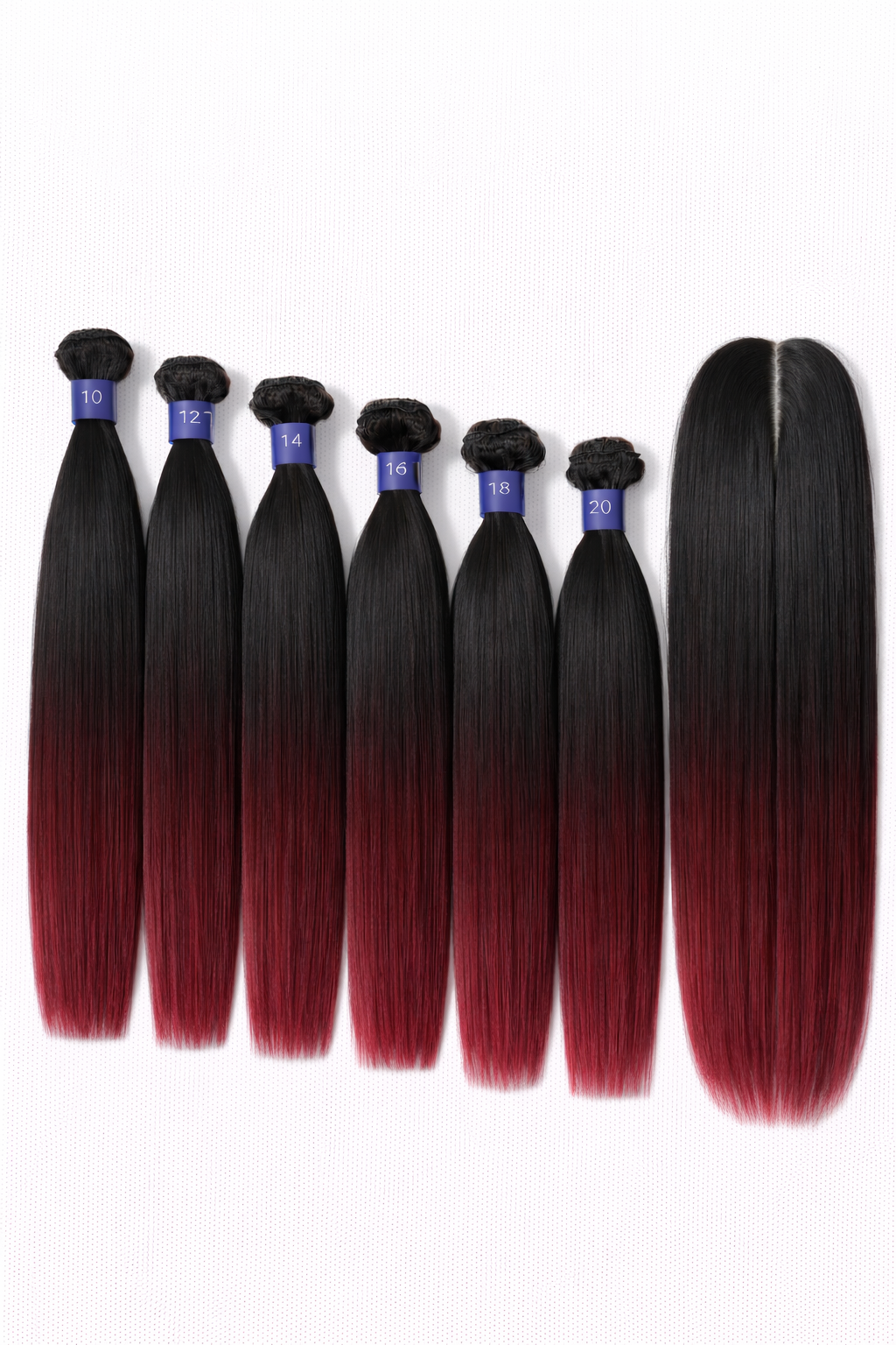 8pcs Remi touch 100% human hair quality Brazilian straight with closure and bangs