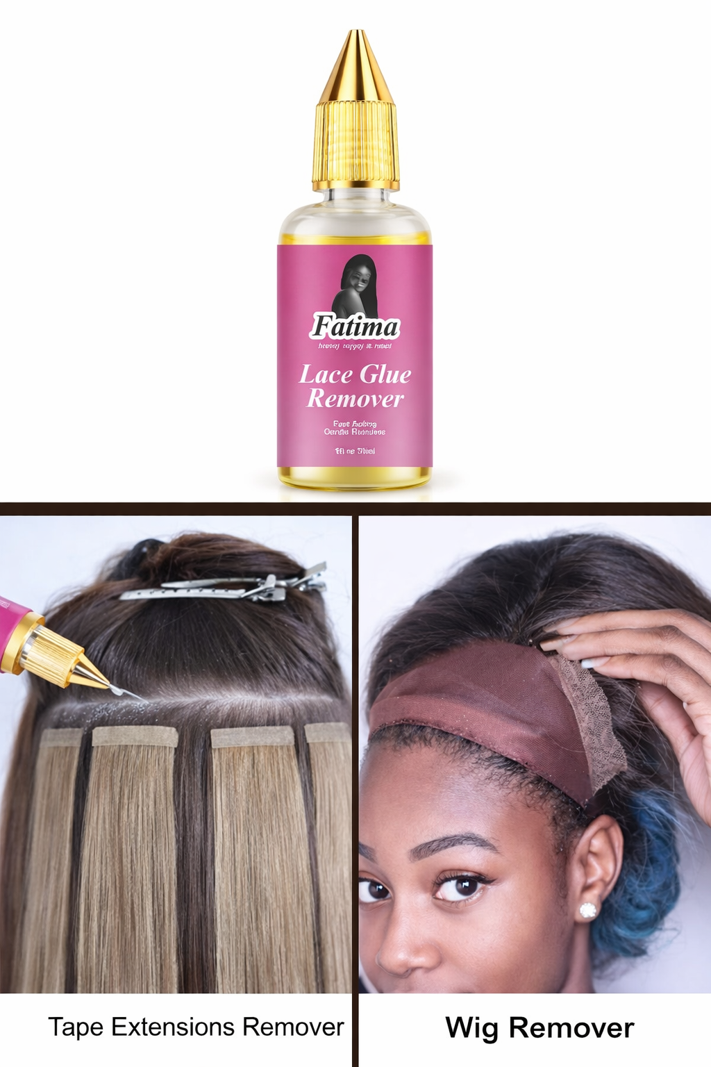 Fast acting Lace wig, Quick weave & extensions hair glue removal