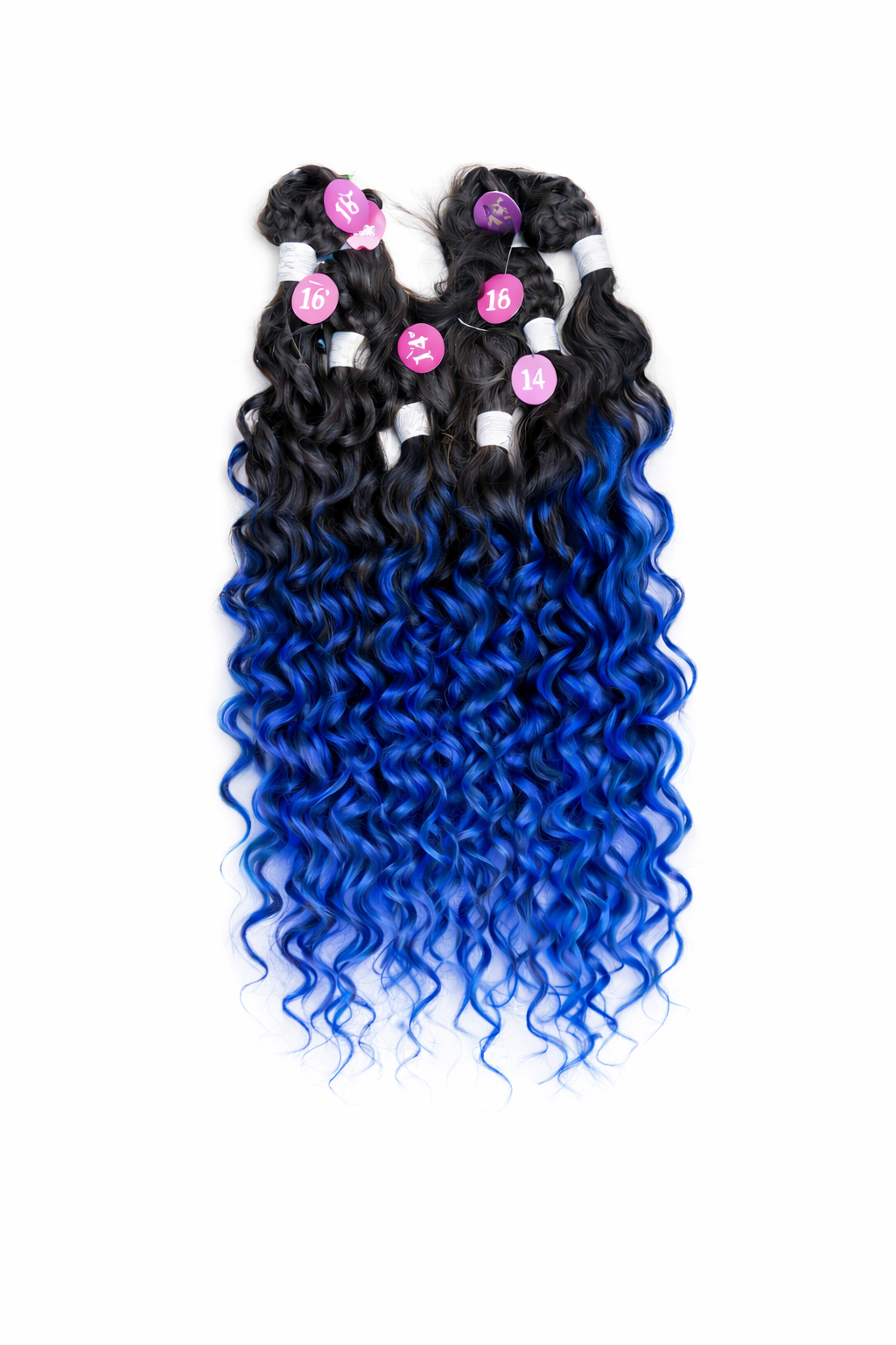 Remi touch Brazilian 8pcs bundle beach curl with top closure and bangs