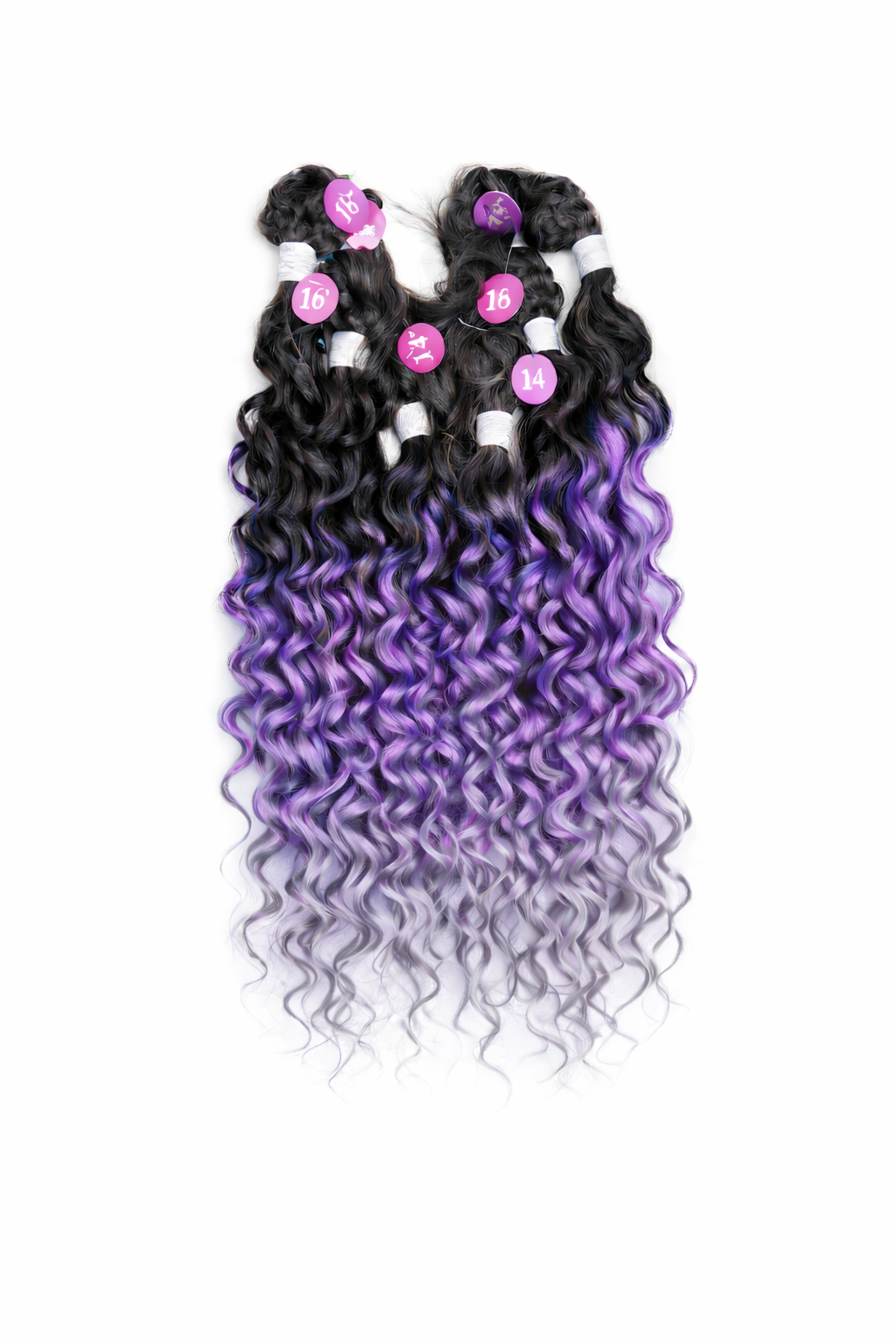Remi touch Brazilian 8pcs bundle beach curl with top closure and bangs