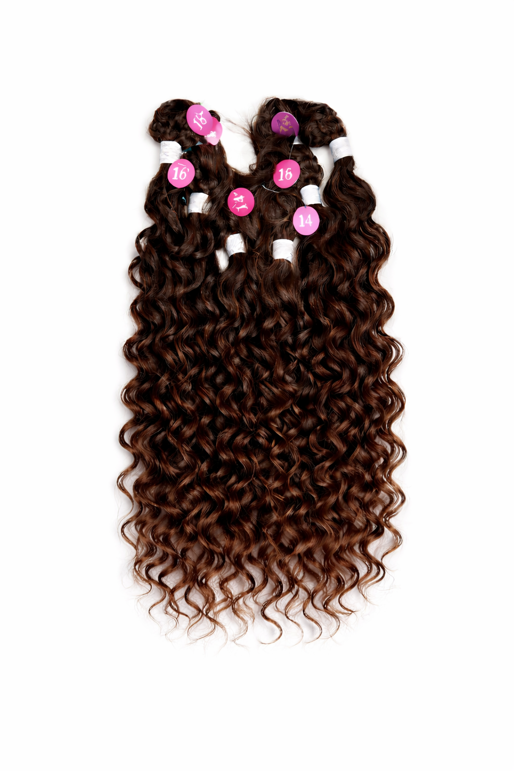 Remi touch Brazilian 8pcs bundle beach curl with top closure and bangs