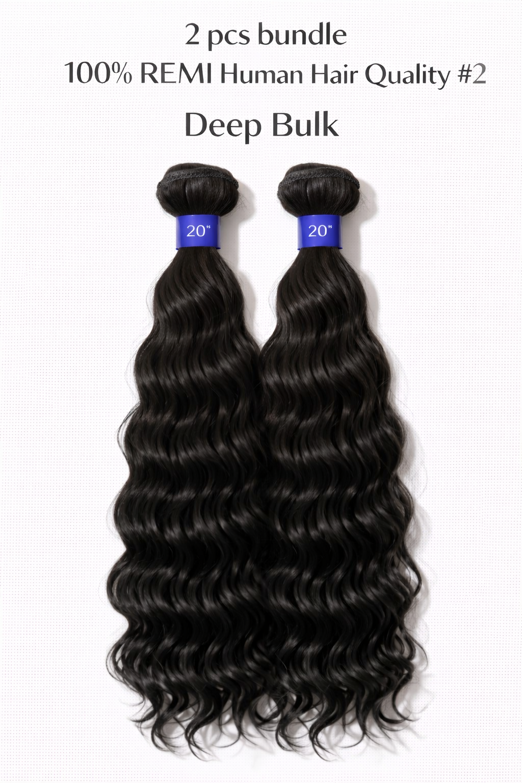 remi sense deep bulk human braiding hair 20"
